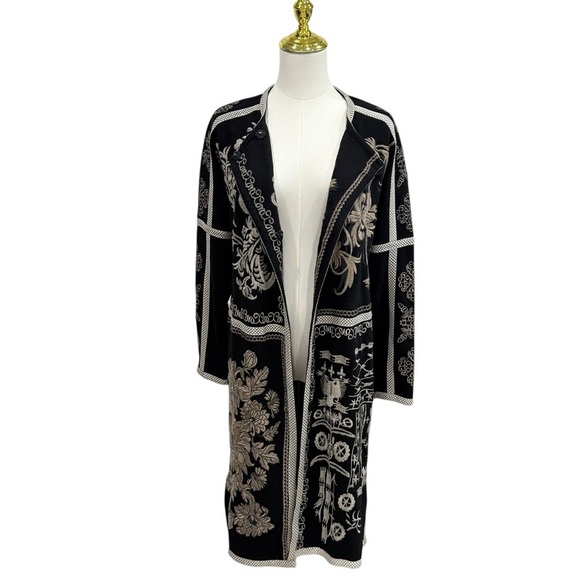 JOHNNY WAS Biya Mila Embroidered Knit Long Sleeve Boxy Sweater Kimono Duster NWT - Picture 3 of 16